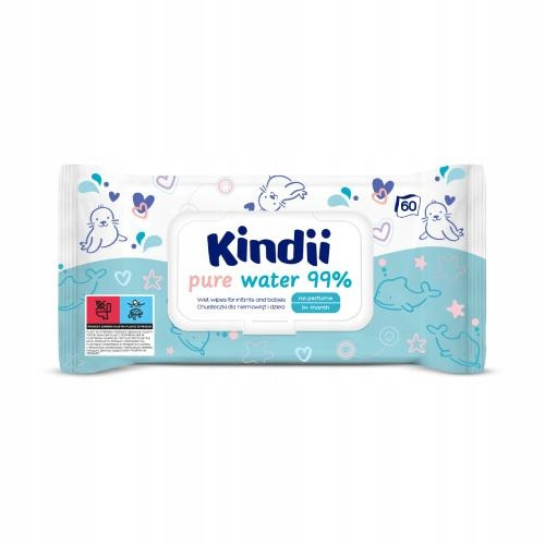  KINDII PURE WATER 99 % Wassertücher 60 Stück OHNE CLIP