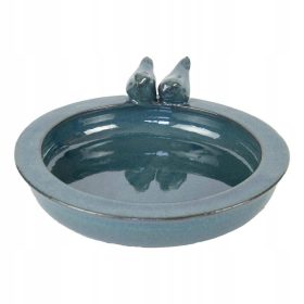  Bier für Vögel, Keramik blau 30 cm