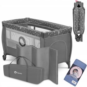    2in1 LIONELO STEFI PLUS Reisebett-Laufstall für Kinder von 0–3 Jahren + Bambuswindel Lionelo LO-BAMBOO SWADDLE