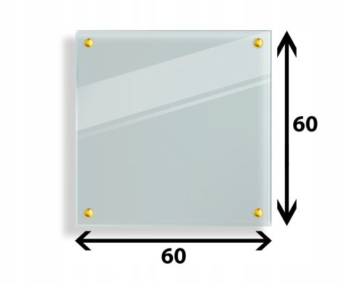 Glasscheibe 60 x 60 x 4 mm, poliertes Hartglas