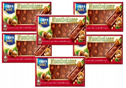 6er-Pack Alpen Gold Nussbeisser mit Nüssen 100g