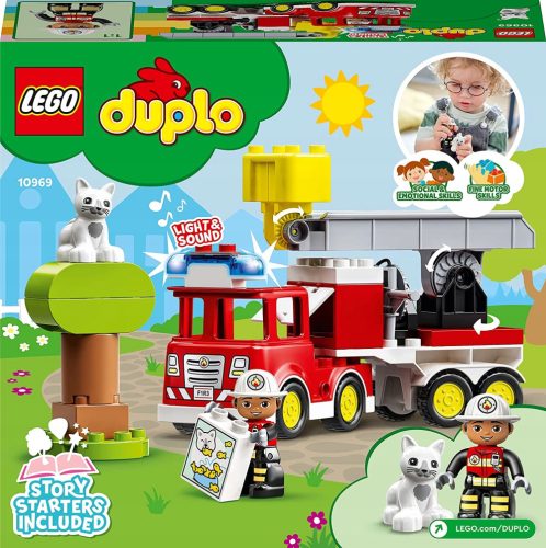  LEGO 10969 DUPLO RESCUE OPERATION BAUMKÄTZCHEN FEUERWEHRMANN FEUERWEHRWAGEN BLÖCKE