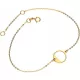  Armband aus 585er Gold, Kette mit Ring, 0,62 g, modisches Muster zum Verschenken