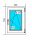 PVC-FENSTER 500x700 RU WEISS, RECHTS