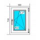 PVC-FENSTER 500x700 RU WEISS, RECHTS