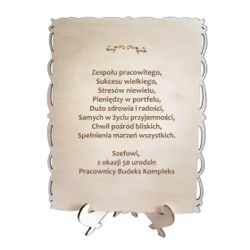  Geburtstagsgeschenk für den Chef, Plakette, Wünsche