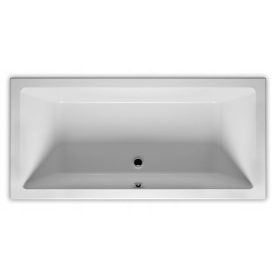    Riho LUSSO rechteckige Acrylbadewanne mit Abfluss in der Mitte, 200 x 90 cm