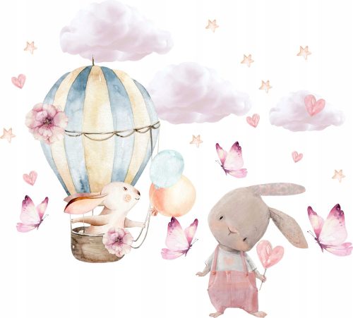 Hasen-Wandaufkleber für Kinder