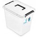 Boxen, Aufbewahrungsbehälter, Organizer Box mit Deckel, schwarz, transparent