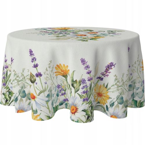  Fleckenabweisende Tischdecke 140 cm x 140 cm rund