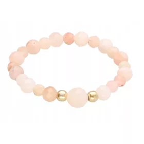  Elastischer Gummiring, rosa Quarzstein