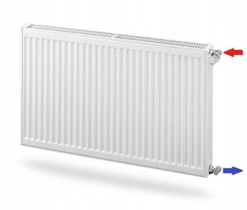  Kermi Flachheizkörper 1204 W weiß 900 x 600 x 100 mm - seitlicher Anschluss