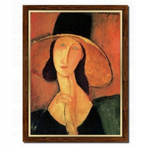 Bilder an der Wand Obraz Amedeo Modigliani Jeanne Hebuterne + RAMA