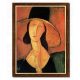 Bilder an der Wand Obraz Amedeo Modigliani Jeanne Hebuterne + RAMA