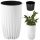  Deco4Home Blumentopf 51,5 cm x 30 x 51,5 cm Durchmesser 30 cm Kunststoff weiß