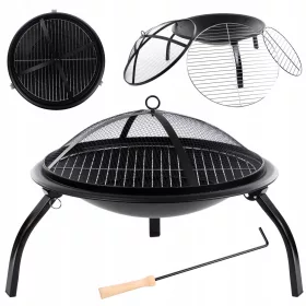  Gartenkamingrill mit Abdeckung