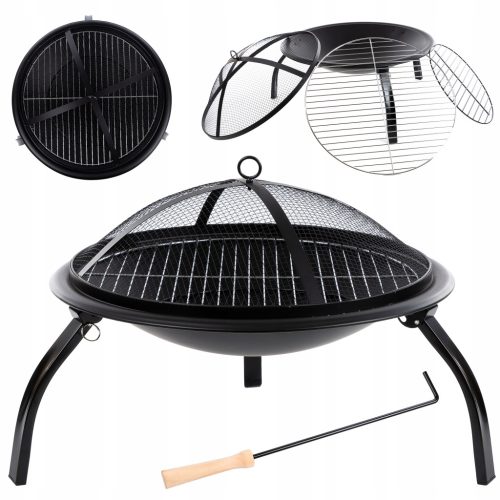  Gartenkamingrill mit Abdeckung