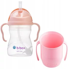    Doidy Cup 3m+ rosa 000104 + B.Box Gelato Tutti Frutti Flasche 0,24 l rosa