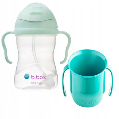  Doidy Cup zum Trinkenlernen 200 ml lila + B.Box Sippy Cup lila 240 ml