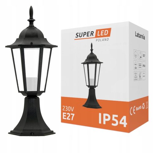 Lichtmasten, Garten SuperLED 8223 schwarzer Lichtmast, 42,5 cm