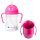  Doidy Cup mit fuchsiafarbenen Griffen mit Glitzer 3m+ + B.Box BB00511 Wasserflasche mit Strohhalm 240 ml rosa