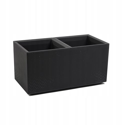  Lamela-Blumentopf 78 cm x 39 x 39,4 cm, schwarzer Kunststoff