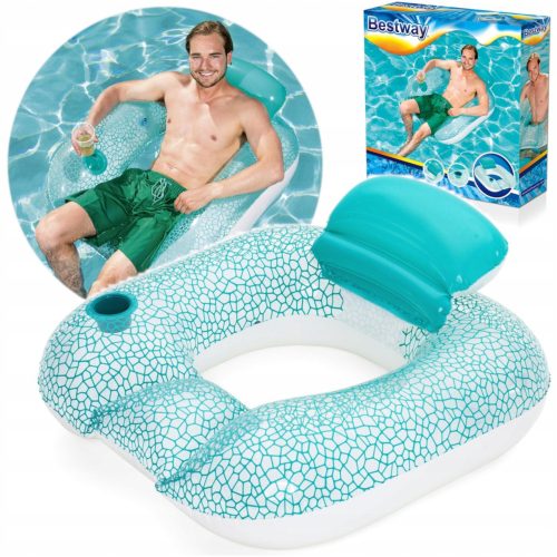 Bestway 43097 aufblasbarer Schwimmstuhl, türkis