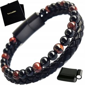  Verstellbares Armband, Tigerauge, vielseitig
