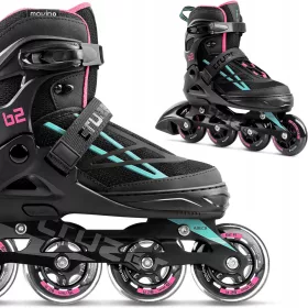  Movino Cruzer Inlineskates, Größen 34-37, Mint und Pink