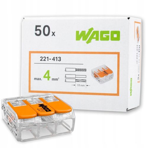 Wago Schnellverbinder 0,2-4 mm² / 1, 50 Stk.