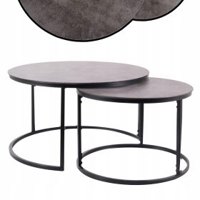  Signal ATLANTA Tisch, rund, 80 x 80 x 45 cm, Grautöne