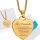  Gold Halskette Anhänger HERZ Kette für Tochter aus der Gravurbox der Eltern