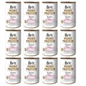  Brit Mono Protein Kaninchen Nassfutter für Hunde, 400 g