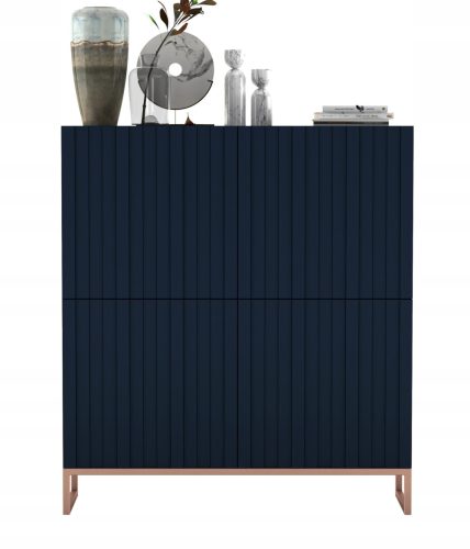  Glamour TV-Kommode, TV-Schrank, Marineblau MAT, 113 cm