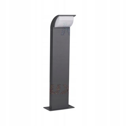  Kanlux quadratischer Lichtmast mit integrierter LED-Quelle, 60 cm, grau
