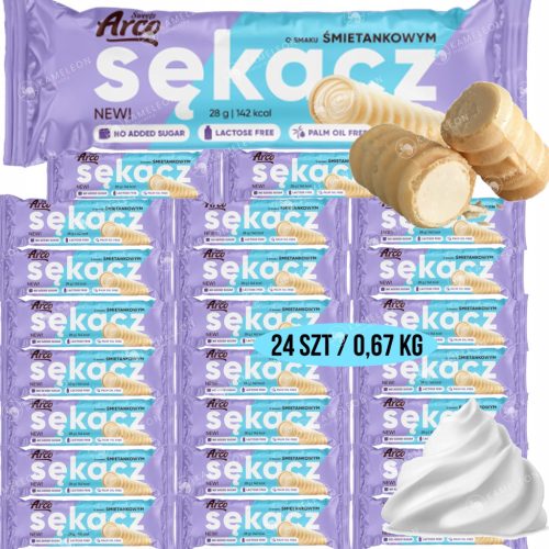 Knusprige Sahnewaffelröhrchen ohne Zucker von ACRO SWEETS - 24 Stück