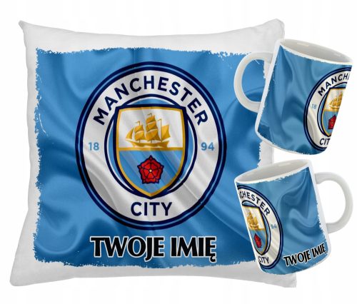 Coole, lustige Gadgets TASSE + KISSEN-Set für einen MANCHESTER CITY-Fan
