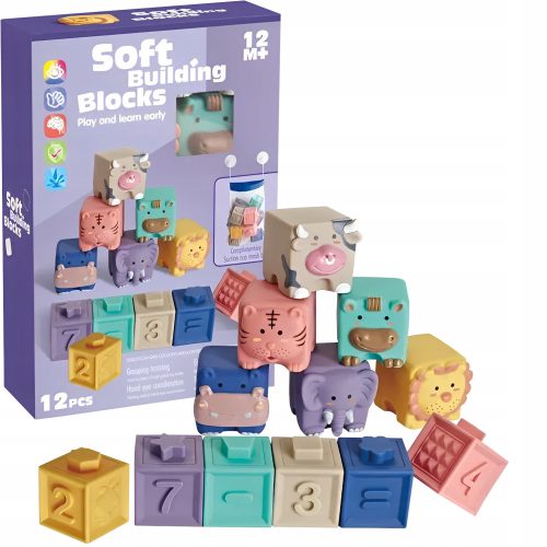  PÄDAGOGISCHE SENSORBLÖCKE AUS WEICHEM GUMMI 12 EL