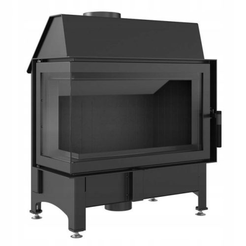 Kratki Zibi BS Luftkamin, links, 11 kW, schwarz