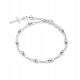  Silberarmband, Rosenkranz aus einem Jahrzehnt, 3 mm, Kreuz
