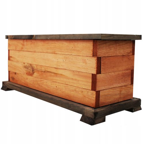  KONIUSZEK OGRODY Blumentopf 52 cm x 21,5 x 23 cm Durchmesser 46 cm Holztöne in Braun und Beige