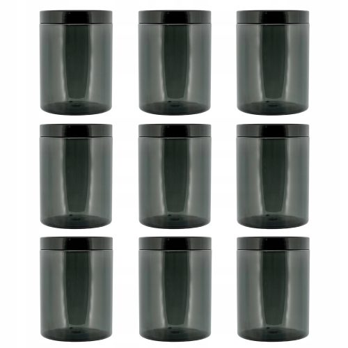 Lebensmittelbehälter Kunststoffbehälter 1L schwarz 1000ml x9