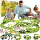  MEGA-RENNBAHN XXXL DINOSAURIER DINO PARK 271 EL, Jurassic Park, Kunststoff