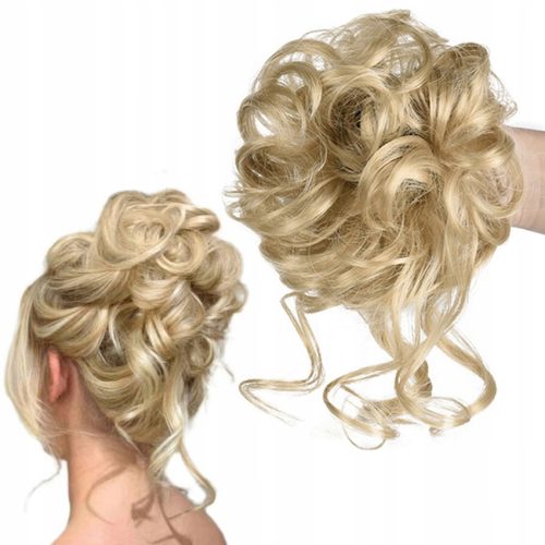  BEFESTIGTER Dutt mit Gummiband, DICKES Haarteil, Extensions, Locken