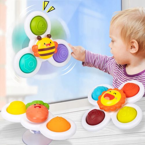  Ein sensorisches Spielzeug mit Saugnapf für ein Baby