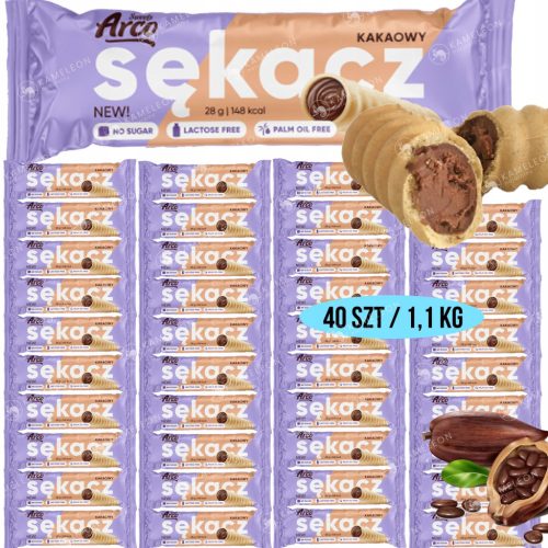 ACRO SWEETS Kakao Röhrensnacks ohne Zuckerzusatz – 40 Stück à 28g