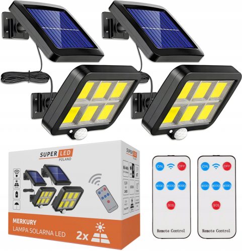  SuperLED-Straßenlampe 8 W 600 lm, solarbetrieben