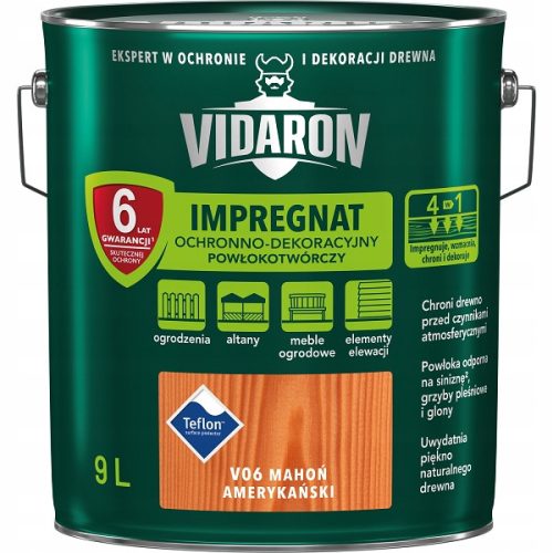 Vidaron V06 Holzimprägnierung Amerikanisches Mahagoni 9 l
