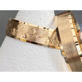  GOLDENE TRAURINGE BLUMEN - PAAR PR 375 6mm