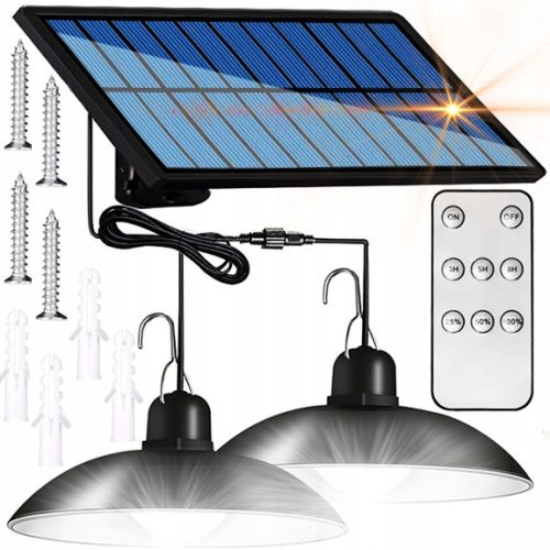  SuperLED Pedni Solar-Hängelampe 3,5 W 90 lm schwarz